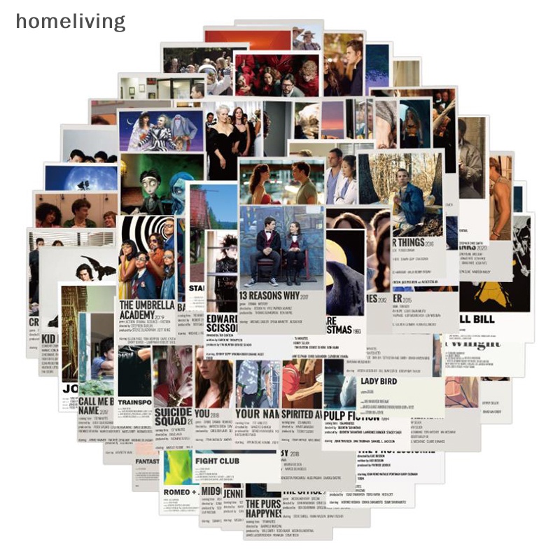 Bộ 64 Miếng Dán Trang Trí Hành Lý / Guitar Bằng PVC In Họa Tiết Graffiti Độc Đáo Xinh Xắn