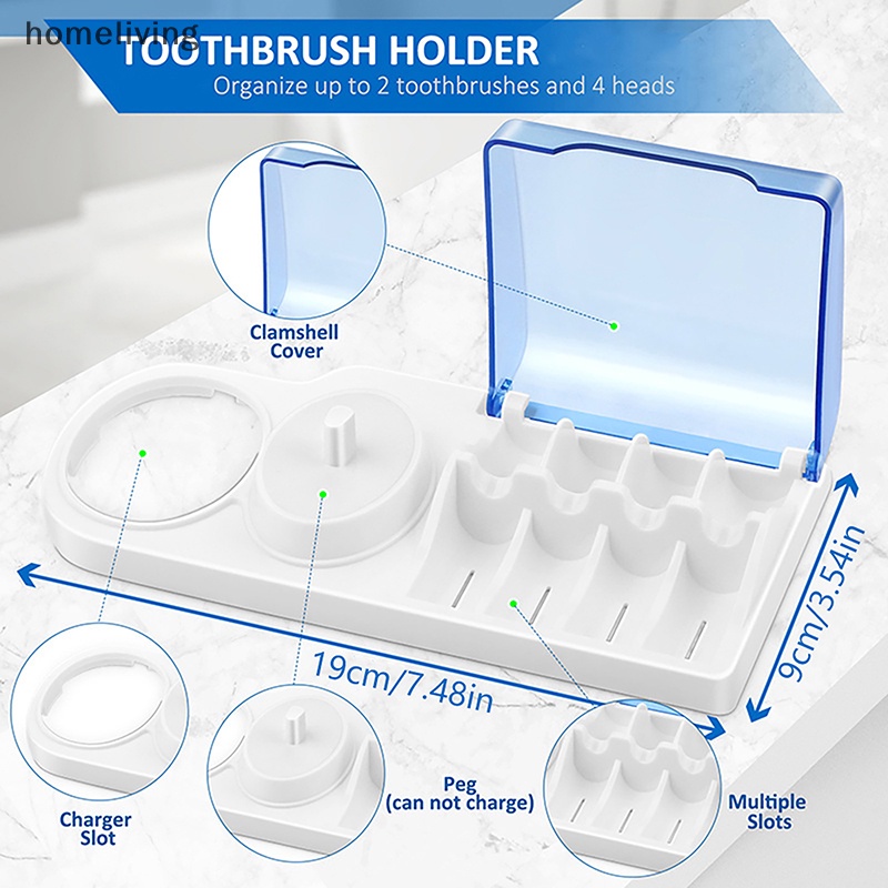 Giá Đỡ Bàn Chải Đánh Răng Điện Có Lỗ Sạc Tiện Dụng