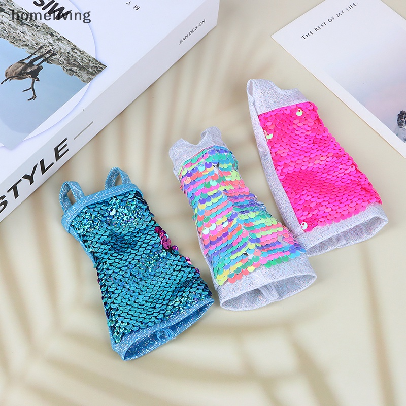 Đầm Ngắn Dáng Ôm Đính Kim Sa Lấp Lánh Dễ Thương 30cm Làm Quà Tặng Cho Bé Gái / Gia Đình DIY