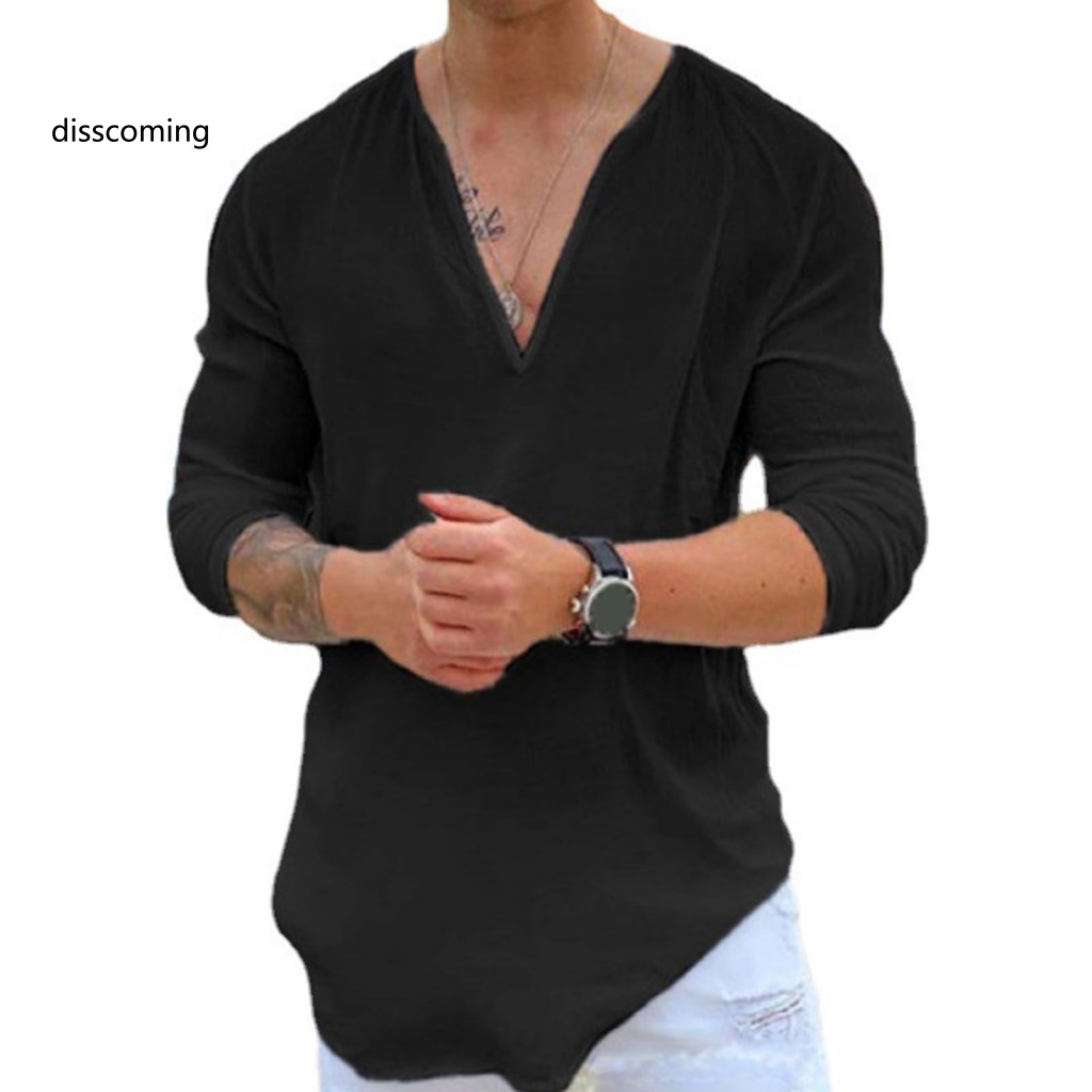 Áo Khoác Dáng Dài In Họa Tiết Cá Tính Trẻ Trung| Áo Sơ Mi Nam Cổ Chữ V Tay Lửng Dáng Rộng Thấm Hút Mồ Hôi Màu Sắc Đơn Giản