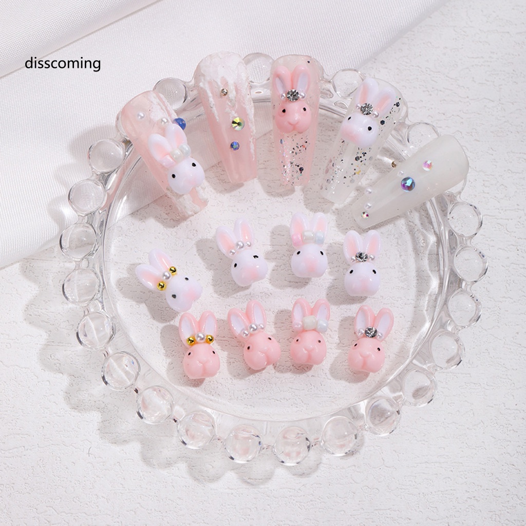 Áo Khoác Dáng Dài In Họa Tiết Cá Tính Trẻ Trung| Set 10 Phụ Kiện Trang Trí Móng Tay Hình Thỏ Hoạt Hình Dễ Thương