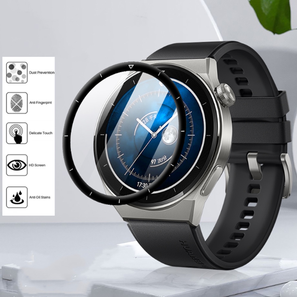 Kính Cường Lực Viền Cong 3D Bảo Vệ Màn Hình Cho Huawei Watch 4 Pro GT 3 Pro 46mm 43mm GT3 GT2 Pro GT 2 42mm GT 3 Runner gt2e
