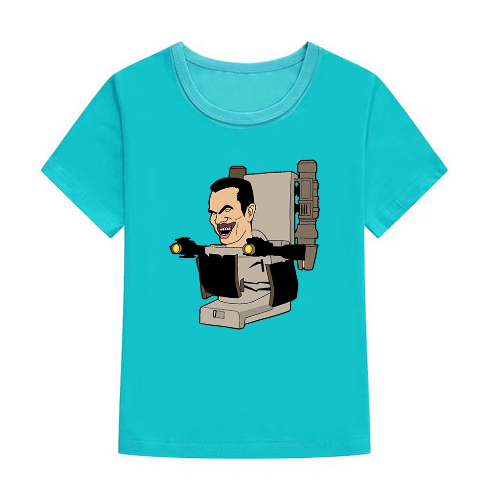 Dingyuan Como Dibujar Áo Thun Tay Ngắn Dáng Rộng In Hình Toilet De Skibidi Toilet Phong Cách Unisex Cho Thanh Thiếu Niên