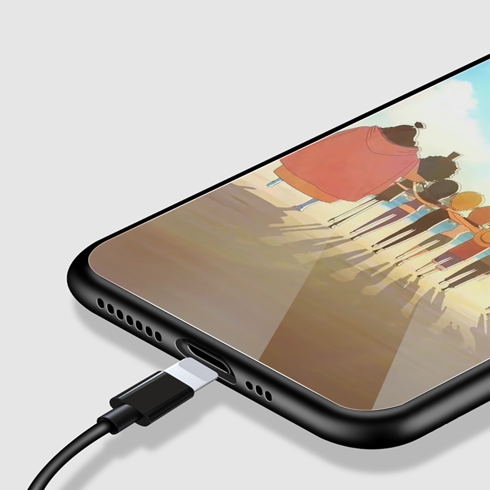 Ốp Điện Thoại Kính Cường Lực In Hình Anime One Piece Cho iPhone 14 Pro Max 13 12 11 XR X Xs 7 8 Plus