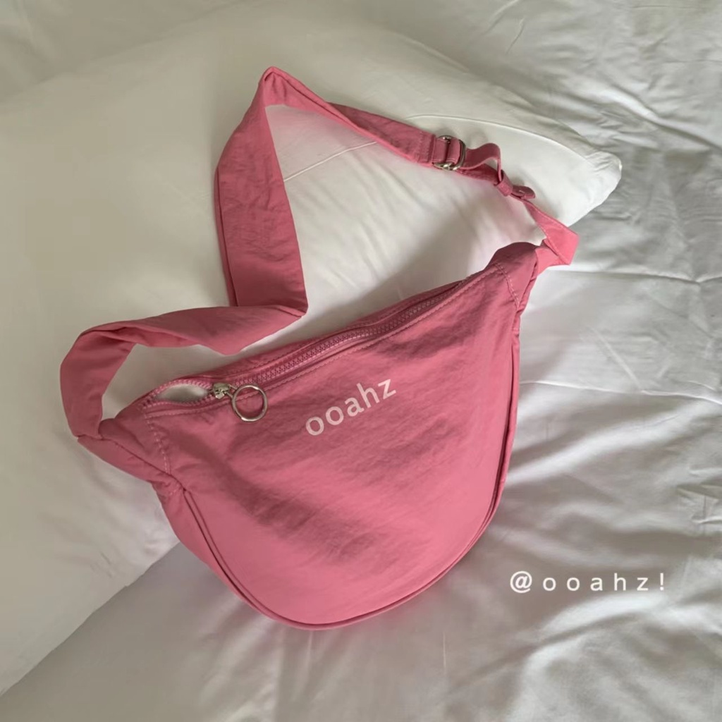 Túi Đeo Chéo Vai Bằng Nylon Phiên Bản Hàn Quốc Sức Chứa Lớn Phong Cách Preppy Haobing boutiqu