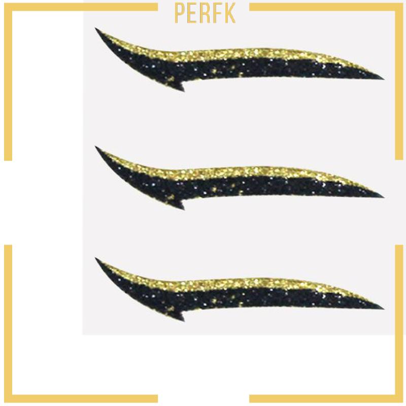 Bộ 5 Cặp Miếng Dán Kẻ Mắt Màu Lấp Lánh Dễ Sử Dụng Dùng Để Trang Điểm Hóa Trang Cho Nữ