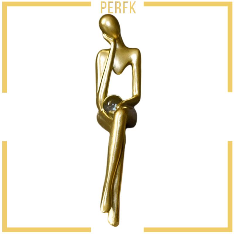 Đồ trang trí Tượng Người Suy Tư Mini Bằng Nhựa Resin Hiện Đại Trang Trí Nhà Cửa