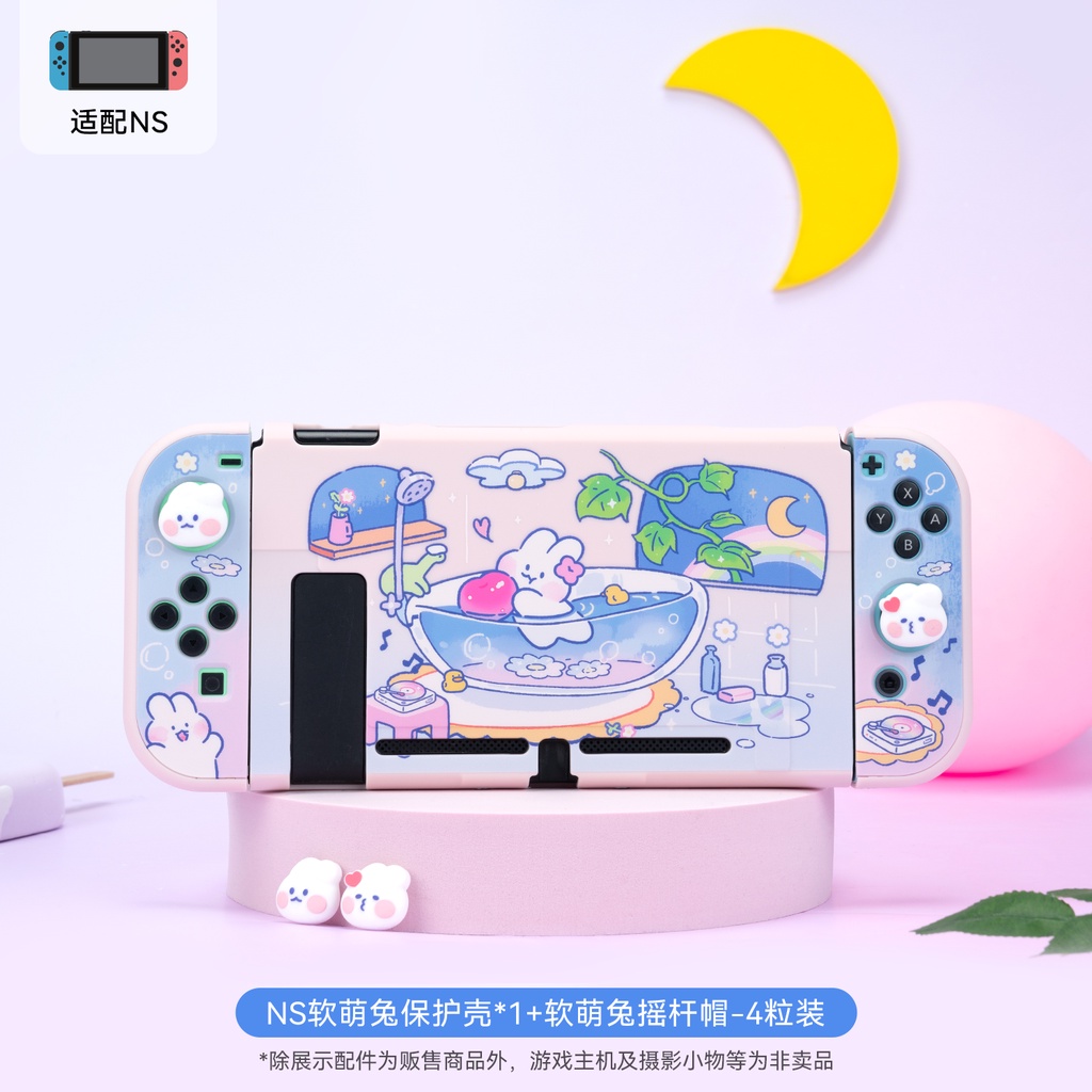 Ốp Cứng Bảo Vệ Máy Chơi Game Nintendo Switch Và Switch OLED Hình Thỏ Đáng Yêu