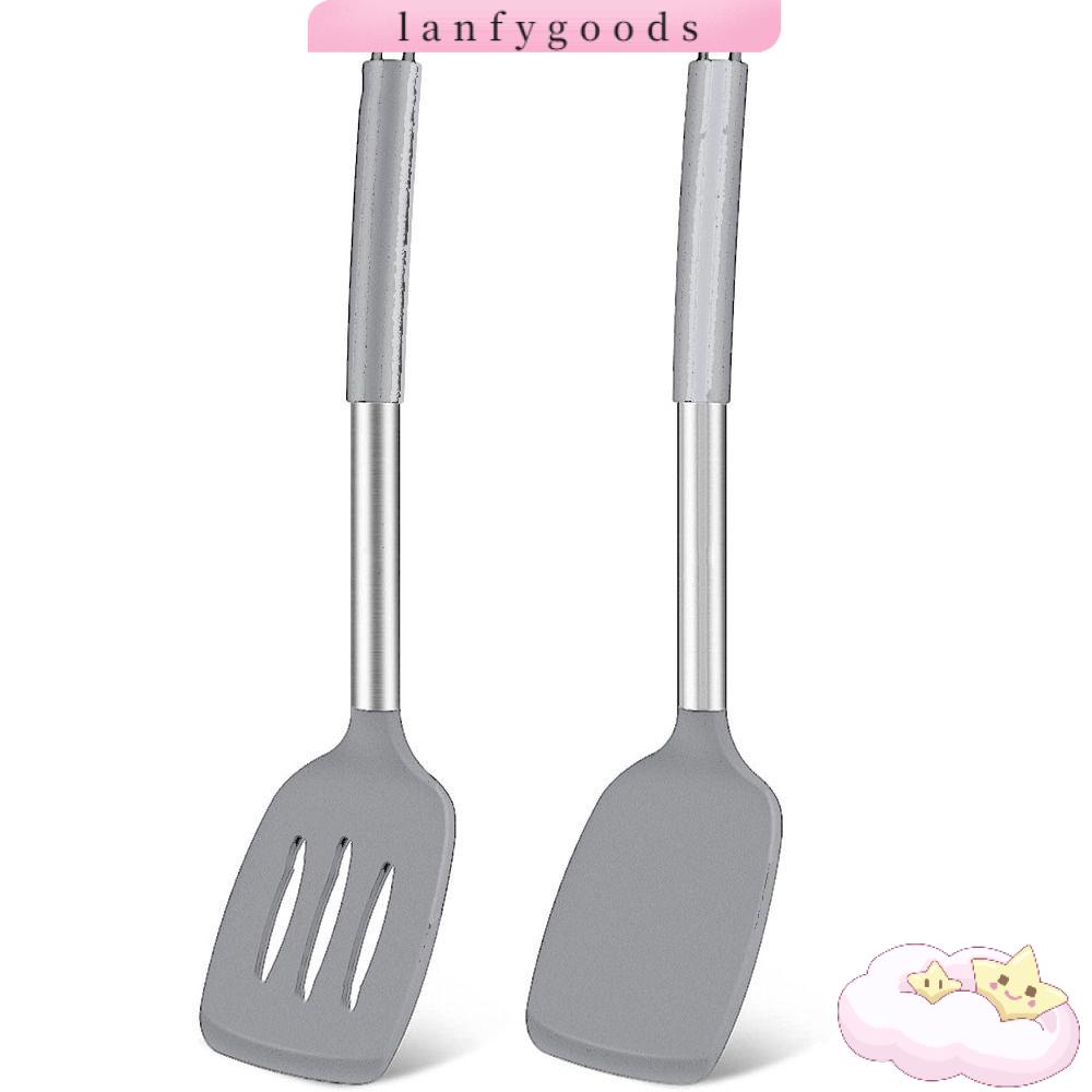 Xẻng Nấu Ăn Bằng Silicon Màu Đen Chống Dính Chịu Nhiệt 13.7 * 8.2 Inch 13.7 * 8.2 Inch