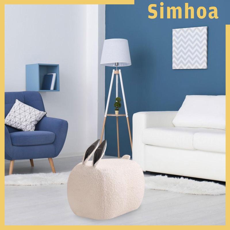 Ghế Đẩu Đệm Chân Hình Thỏ Ottoman Cỡ Nhỏ Tiện Dụng Cho Phòng Khách