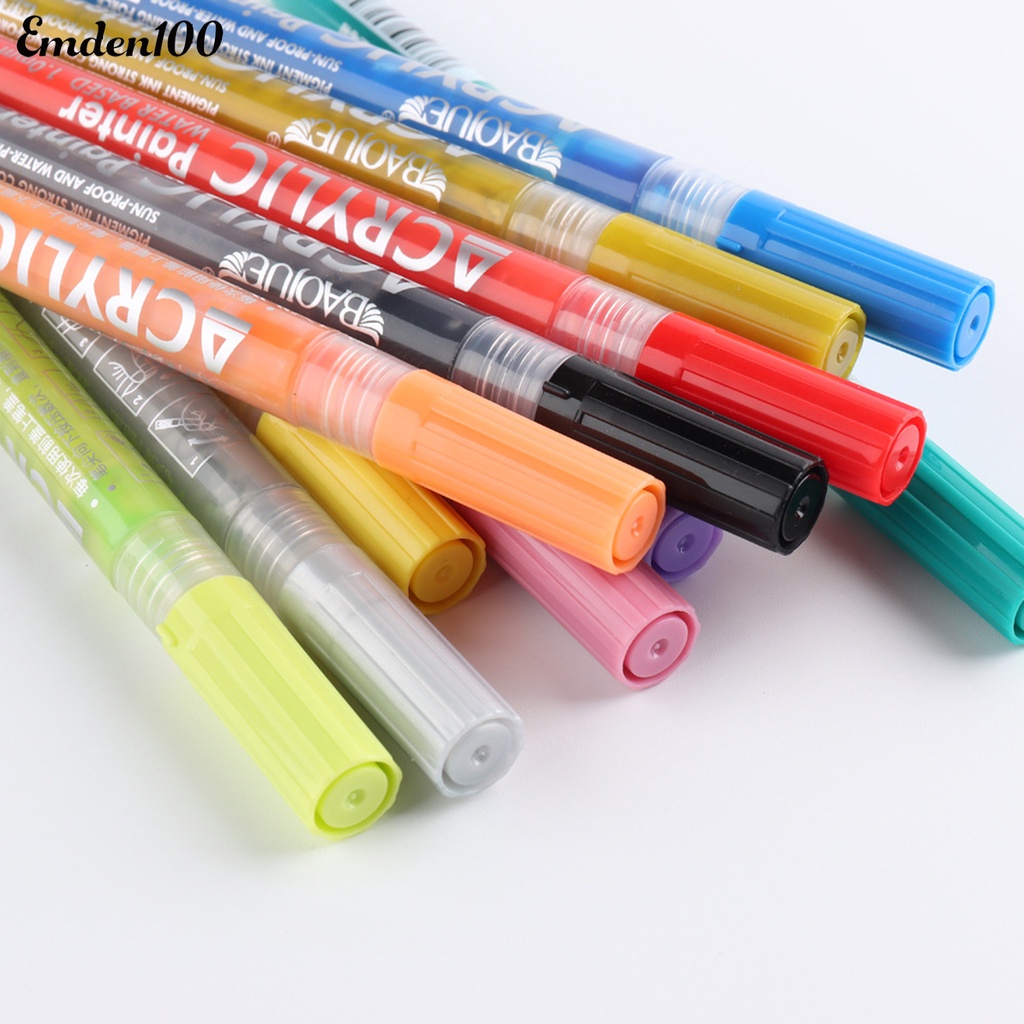 Bộ 12 Bút Vẽ Móng Tay Chống Nước 12 Màu