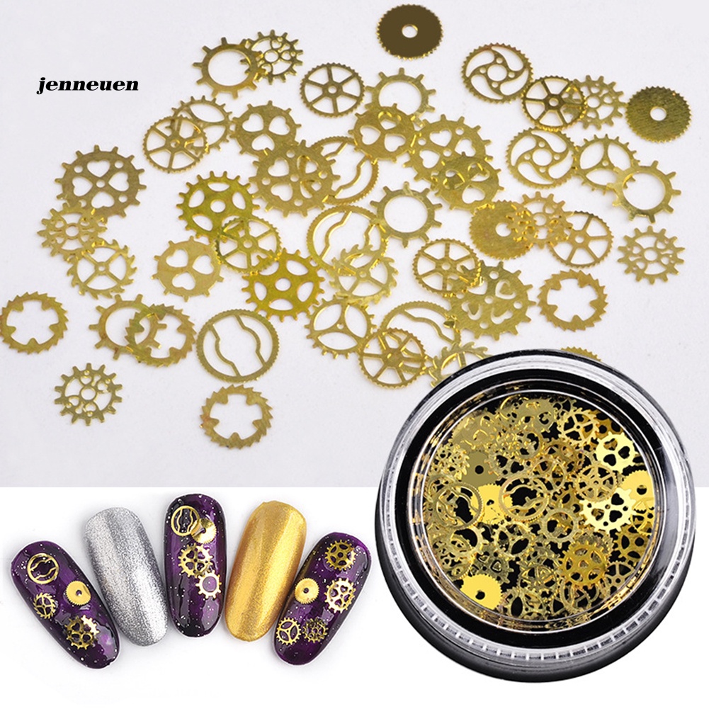 Set 2 Hộp Phụ Kiện Trang Trí Móng Tay Họa Tiết Giáng Sinh Lấp Lánh