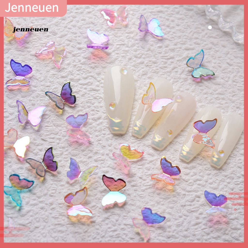 Set 30 Phụ Kiện Trang Trí Móng Tay Nghệ Thuật Hình Bướm Dễ Sử Dụng