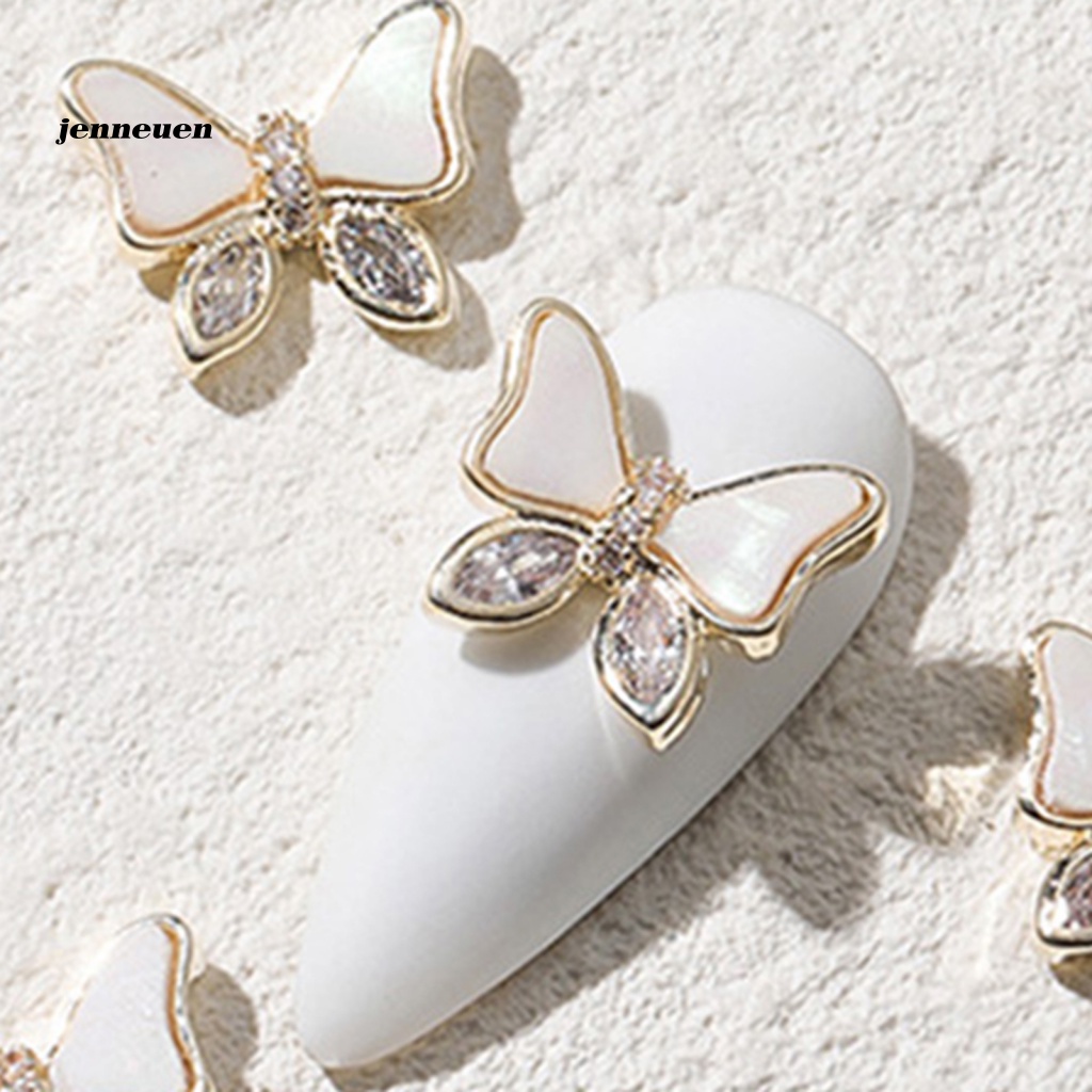 Set 2 Phụ Kiện Trang Trí Móng Tay Hình Bướm Trọng Lượng Nhẹ Thời Trang DIY