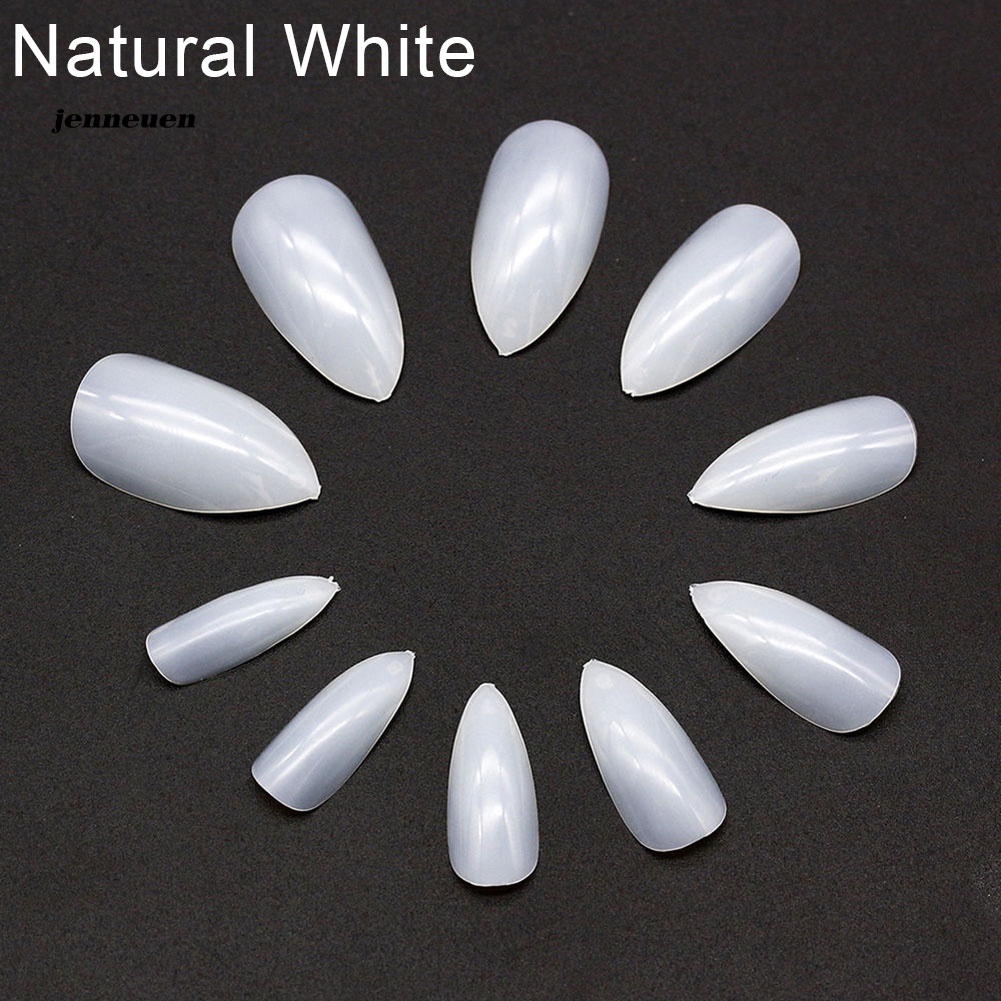 Bộ 500 Móng Tay Giả Đầu Nhọn Acrylic Toàn Diện DIY