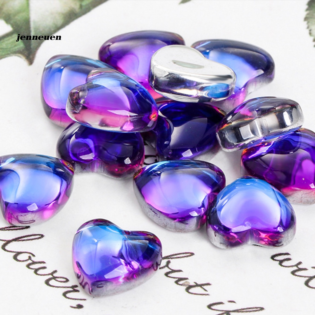 Bộ 50 Móng Tay Giả Trái Tim Màu Sắc Tươi Sáng Trang Trí Nghệ Thuật Cho Móng Tay