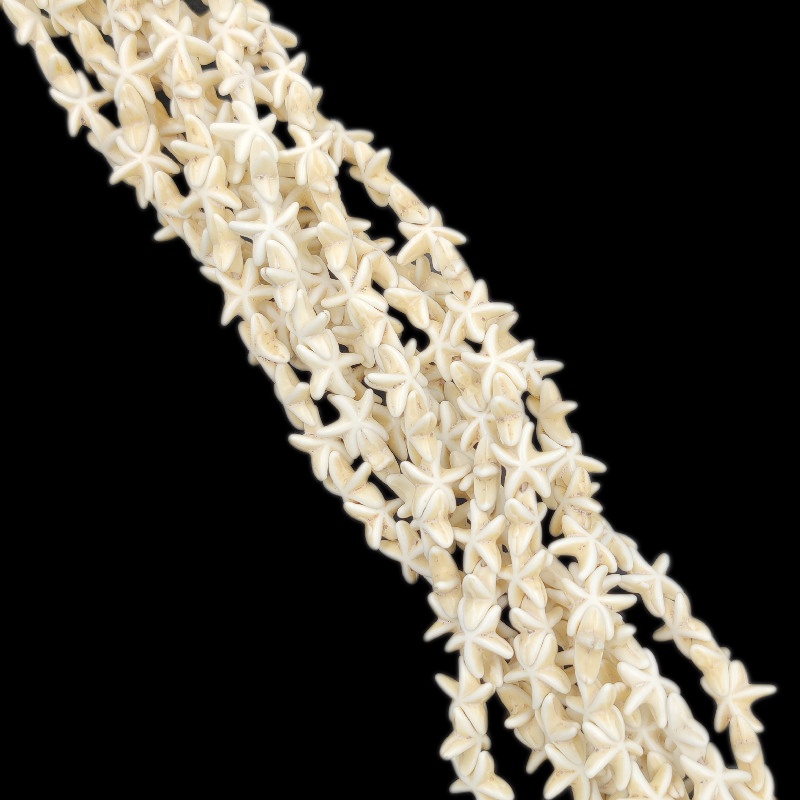 Bộ Hạt Đá Ngọc Lam Tự Nhiên Hình Vuông / Hoa / Sao Biển Dùng Làm Trang Sức Thủ Công