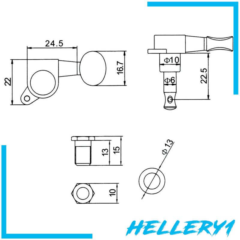 Bộ 6 Đầu Núm Vặn Chuyên Nghiệp Tỉ Lệ 1: 14 Cho Đàn Guitar Acoustic