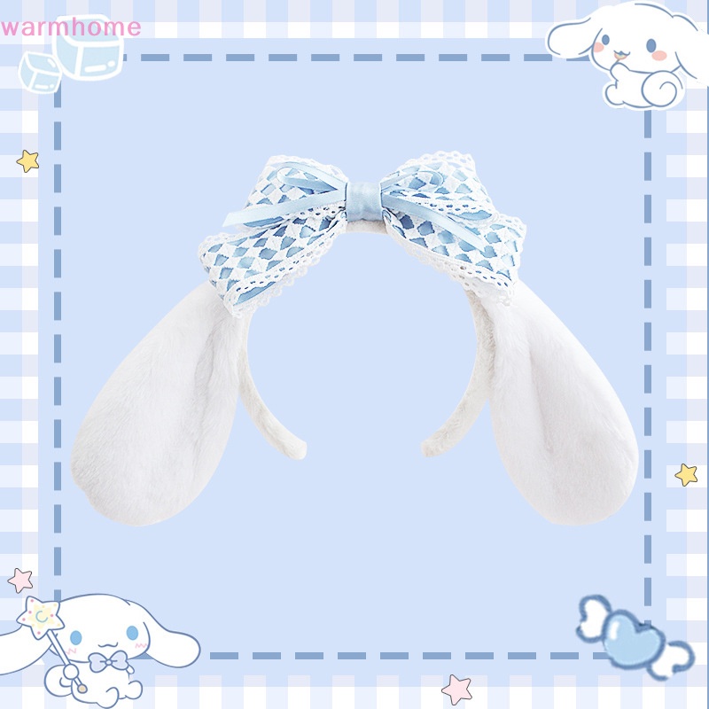 SANRIO Wmph Băng Đô Lông Xù Đính Tai Cún Nhồi Bông Hoạt Hình kuromi my melody cinnamoroll Dễ Thương Dùng Làm Quà Tặng wmm