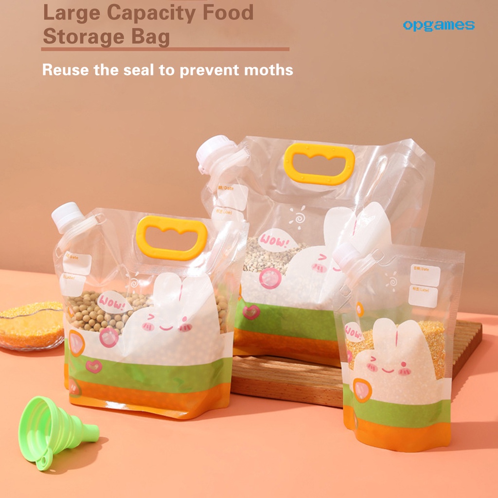 1 Bộ Túi Đựng Thực Phẩm Sức Chứa Lớn Trong Suốt Chống Rò Rỉ Chống Ẩm Có Thể Tái Sử Dụng