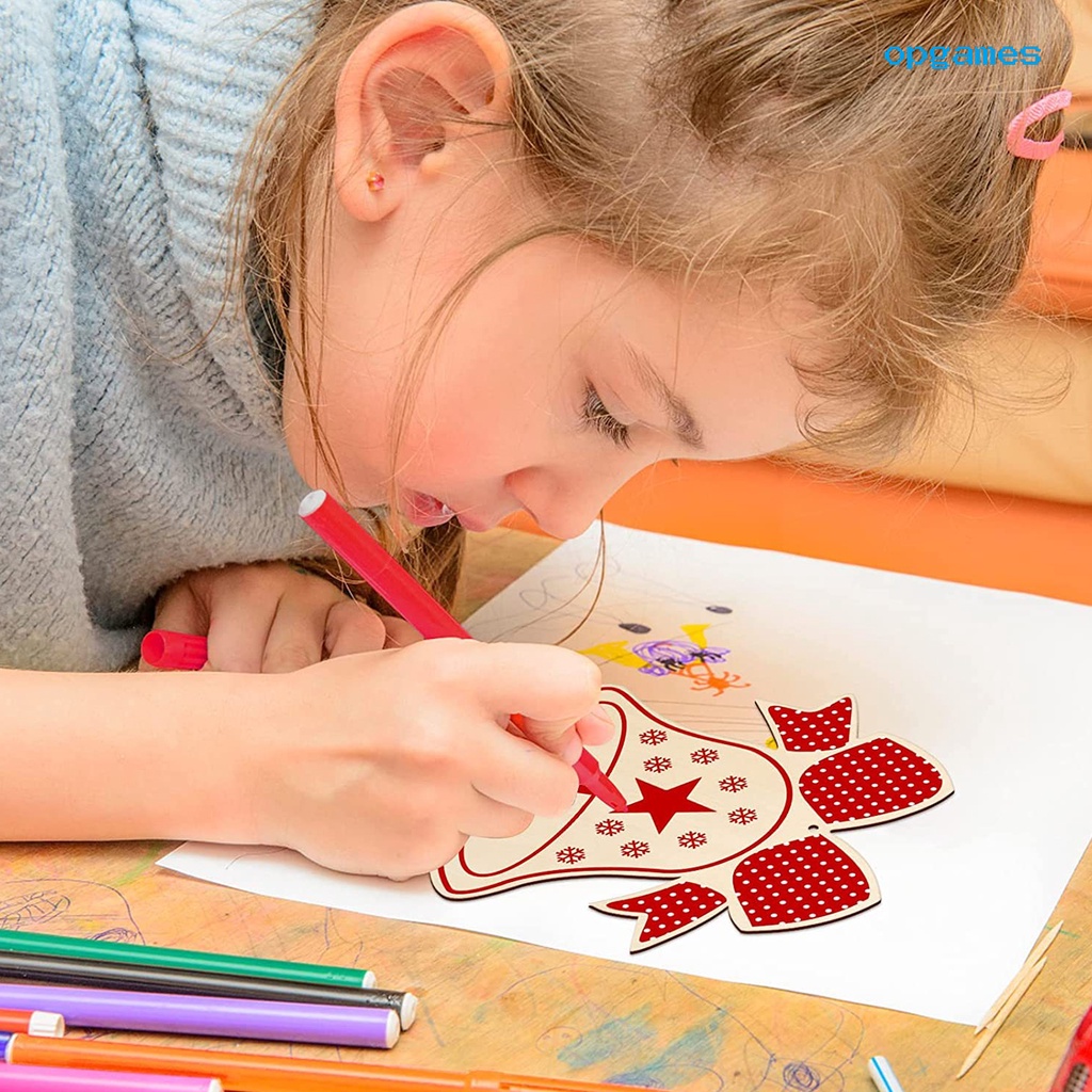 Bộ 10 Thẻ Gỗ Treo Trang Trí Cây Thông Giáng Sinh Chưa Hoàn Thiện DIY