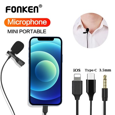 Micro Có Kẹp FONKEN Loại C / 3.5mm / iOS Cho Điện Thoại Thông Minh Dài 1.5m