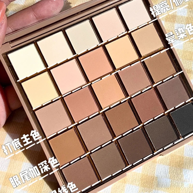 Bảng Phấn Mắt 25 Màu Sắc Tông Lì Trang Điểm Đa Năng