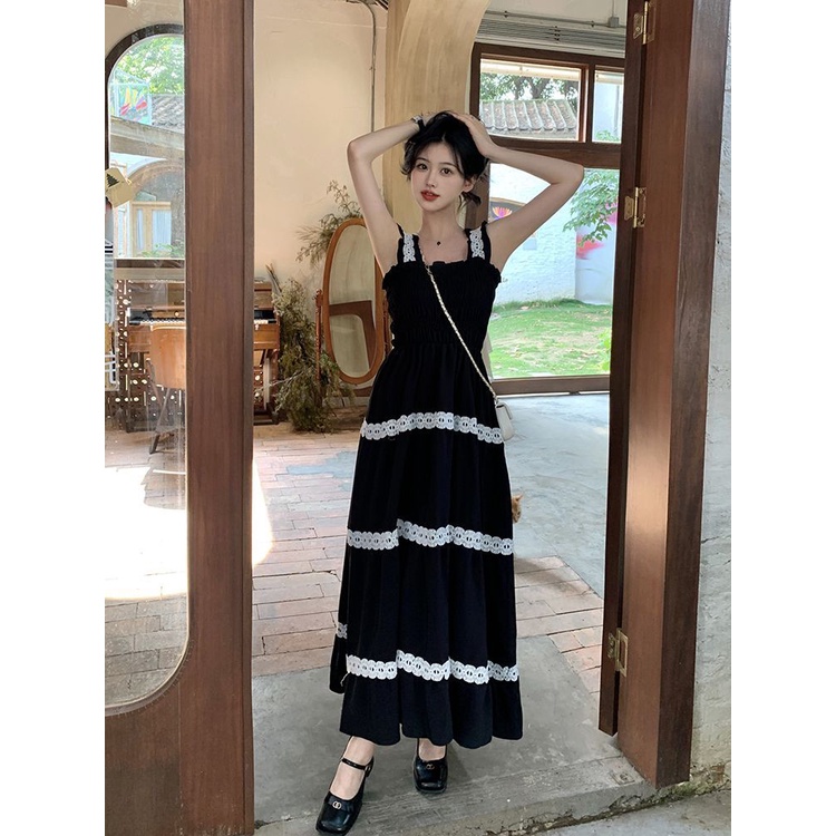 Set Đầm Hai Dây Dáng Ôm + Áo Khoác Cardigan Phong Cách Pháp Cổ Điển Thời Trang Cho Nữ 8FKX