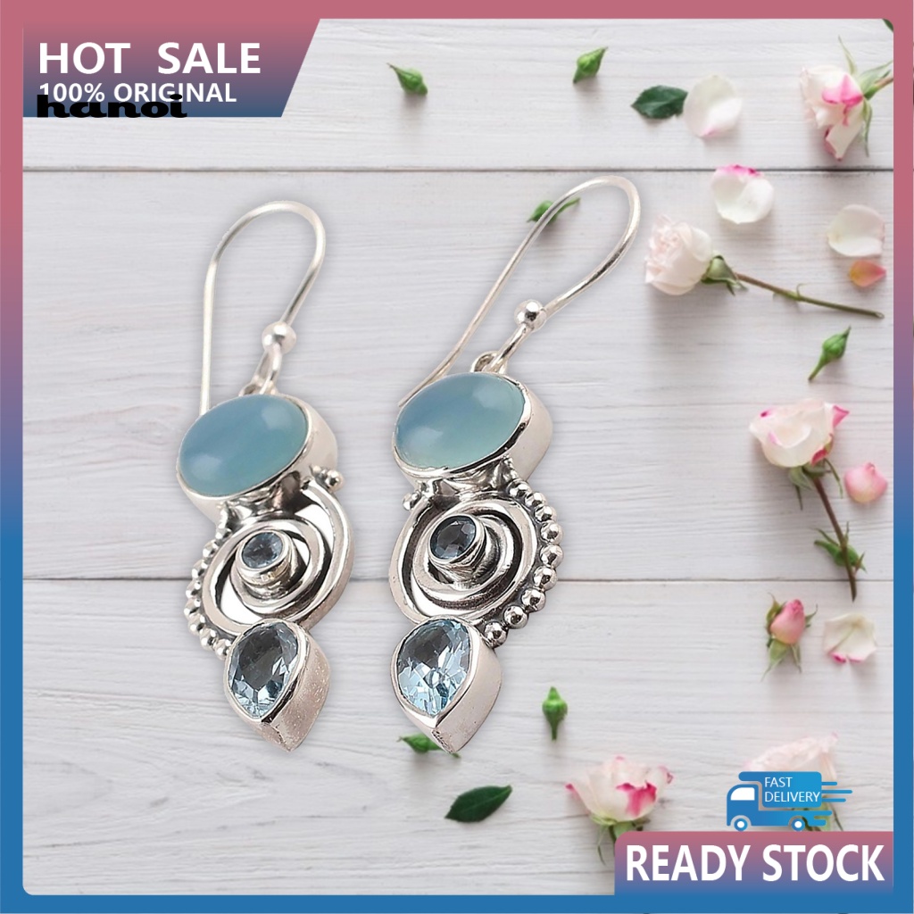 1 Đôi Khuyên Tai Kim Loại Vintage Cho Nữ