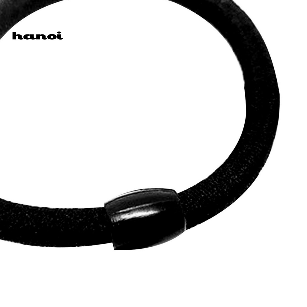 Dây Buộc Tóc Dày Dặn Màu Đen Độ Co Giãn Cao Không Đường May Chống Mài Mòn Cho Nữ