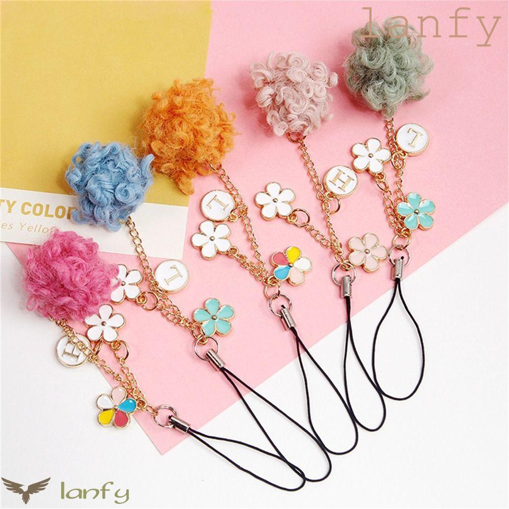 Dây Đeo Gắn Điện Thoại Phủ Lông Xù Xinh Xắn Dành Cho Nữ