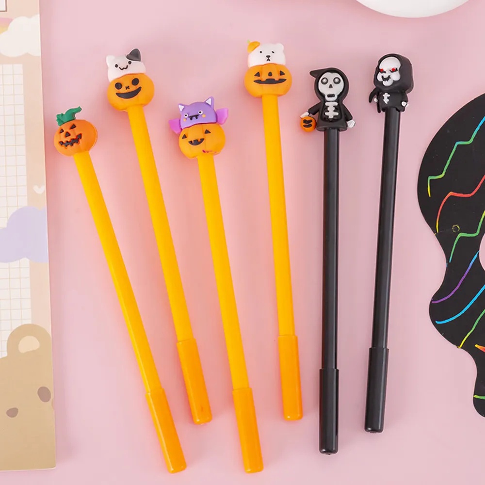 Bút Mực Gel Ngòi 0.5mm In Họa Tiết Hoạt Hình Phong Cách Halloween