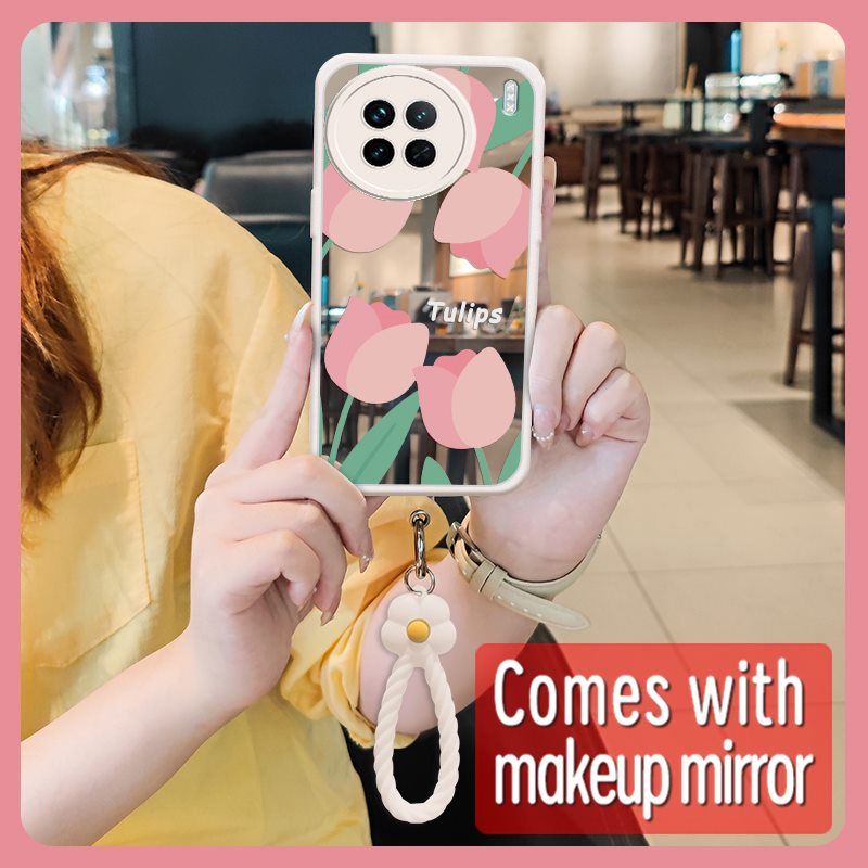 Texture Soft case Phone Case For VIVO X90 5G/V2241A/X90S
flower Anti drop airbag Raised lens lovely literature Full edging