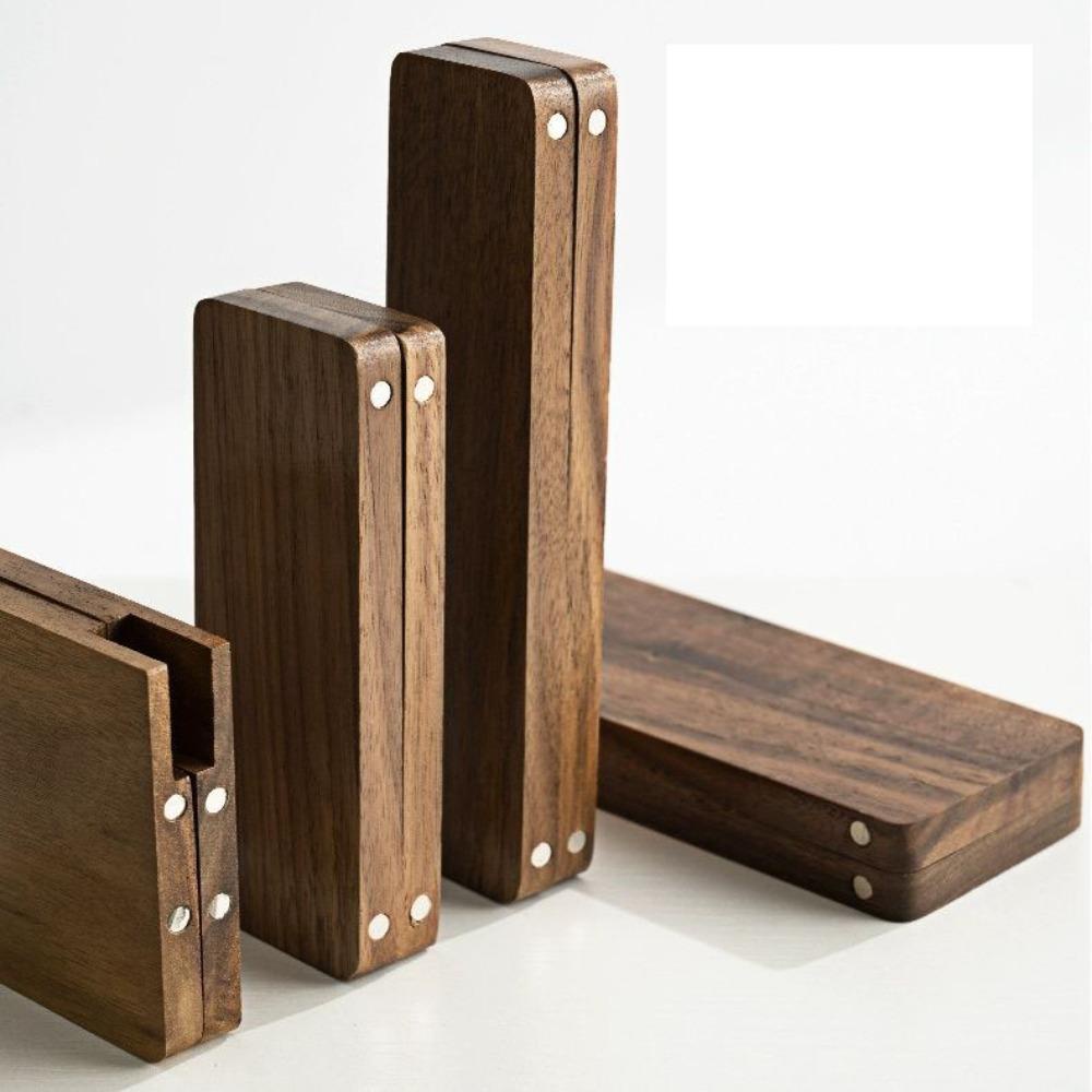 WAPKTY Hộp Màu Nước Bằng Gỗ mini Màu Đen Làm Thủ Công