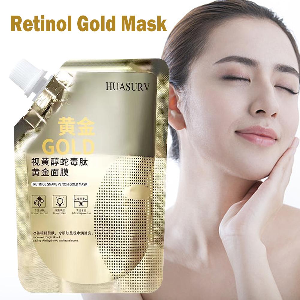 Mặt nạ vàng Huasury Retinol Snake Venom Gold Mask nâng cơ săn chắc chống lão hóa giảm nếp nhăn và làm sạch lỗ chân lông