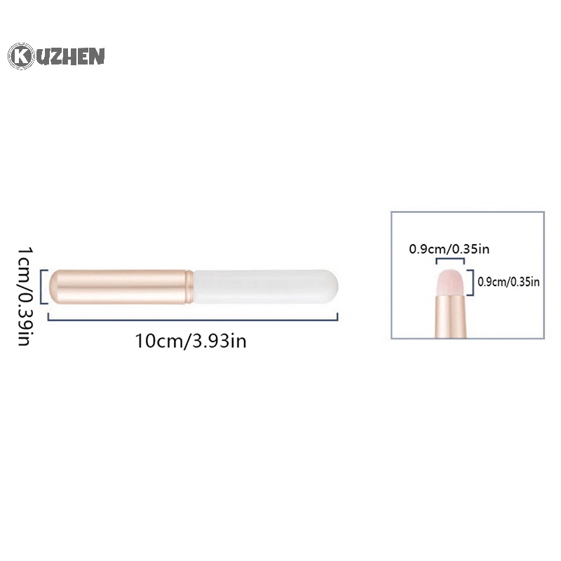 Kuzhen Cọ Tô Son Môi Đầu Tròn mini Có Nắp Đậy