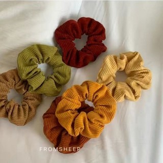 [Hàng có sẵn] Scrunchies Thun cột tóc vải kaki dày
