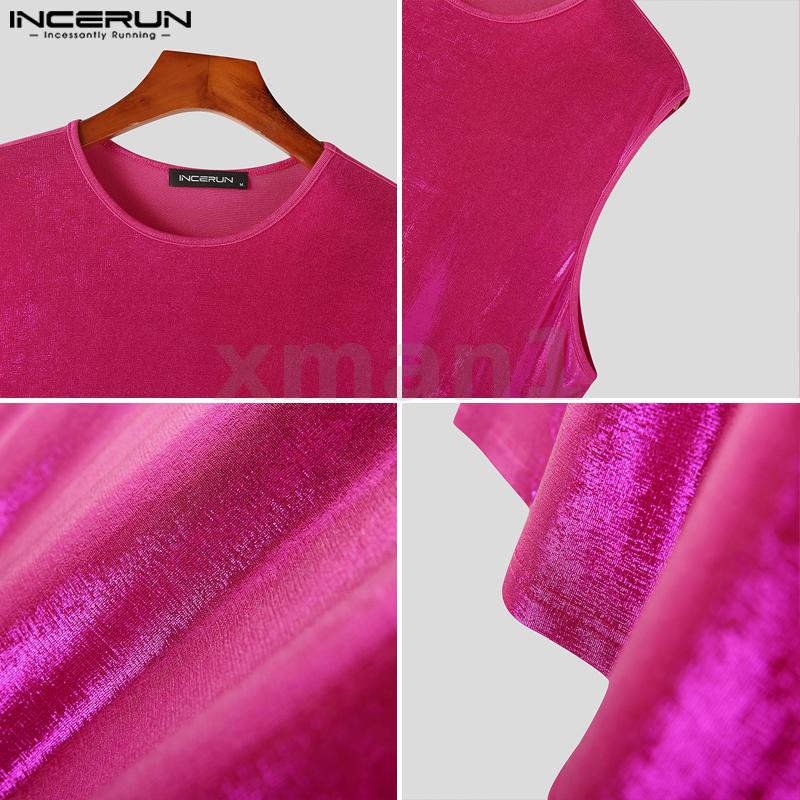 Áo Tank Top Sát Nách Cổ Tròn Đính Kim Tuyến Lấp Lánh Kiểu Vintage Cá Tính Cho Nam