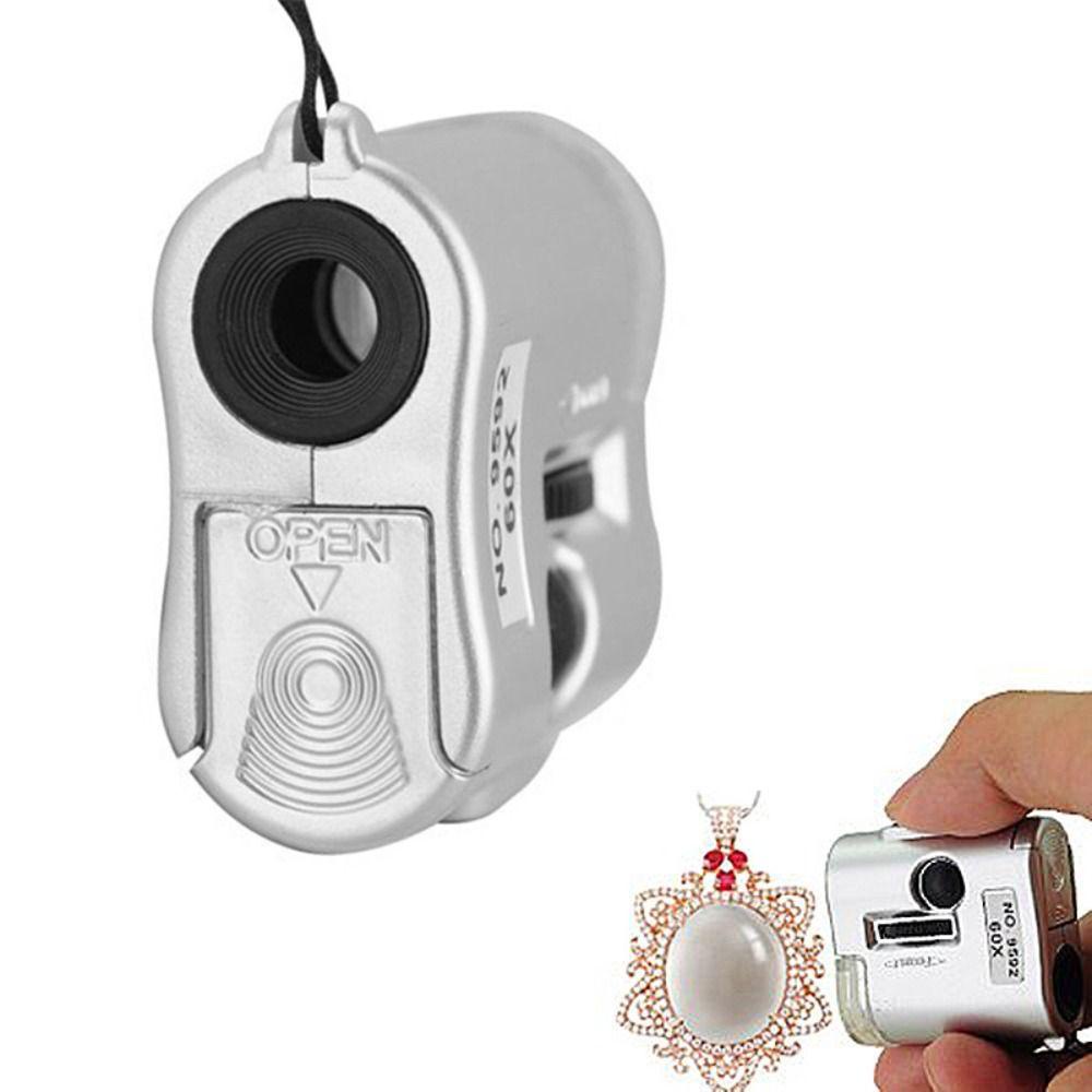 Moc Kính Lúp Phóng Đại 60 Lần Cầm Tay mini Có Đèn led Soi Tia uv