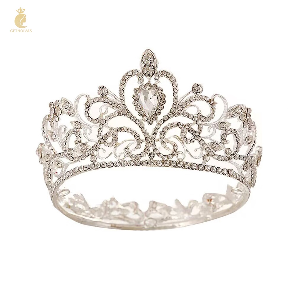 GETNOIVAS Cài Tóc Hình Vương Miện Và Vương Miện Đính Đá Sang Trọng