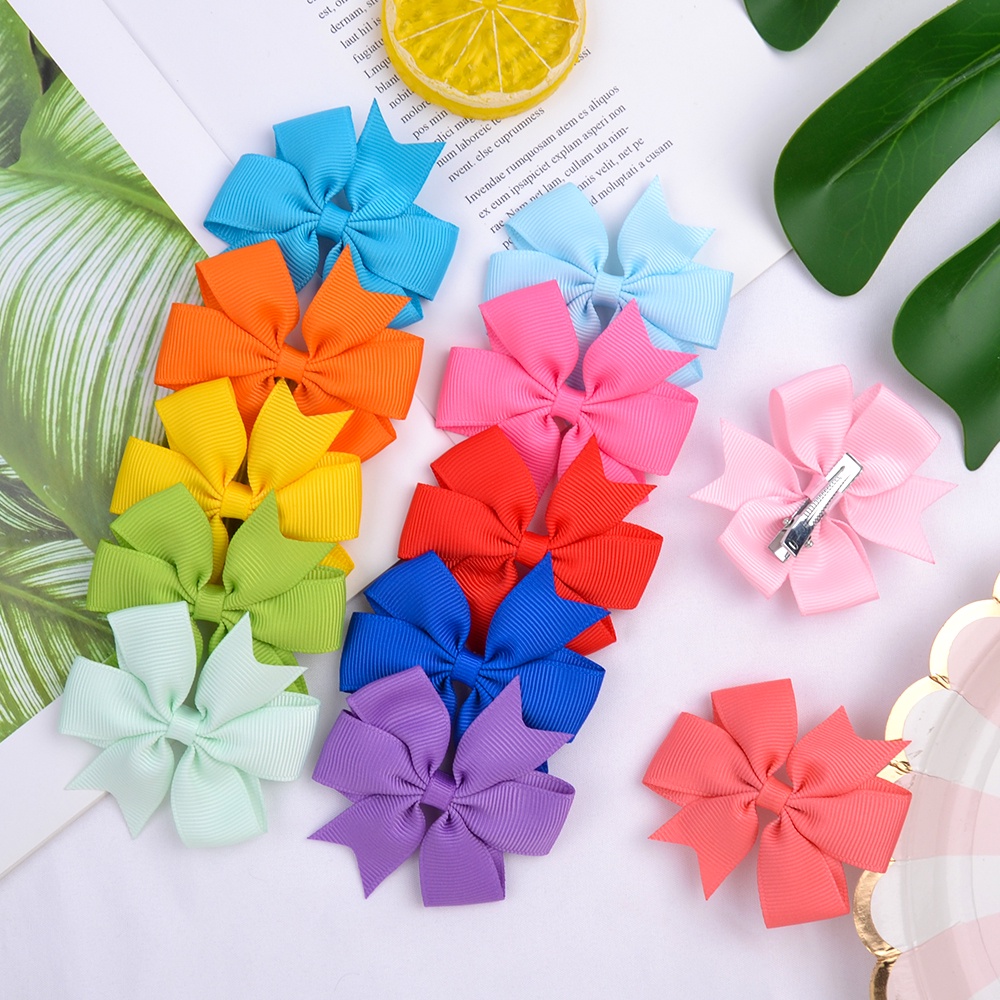 1 Kẹp Tóc Nơ Ruy Băng Nhiều Màu 2.44 Inch Dễ Thương Cho Bé Gái