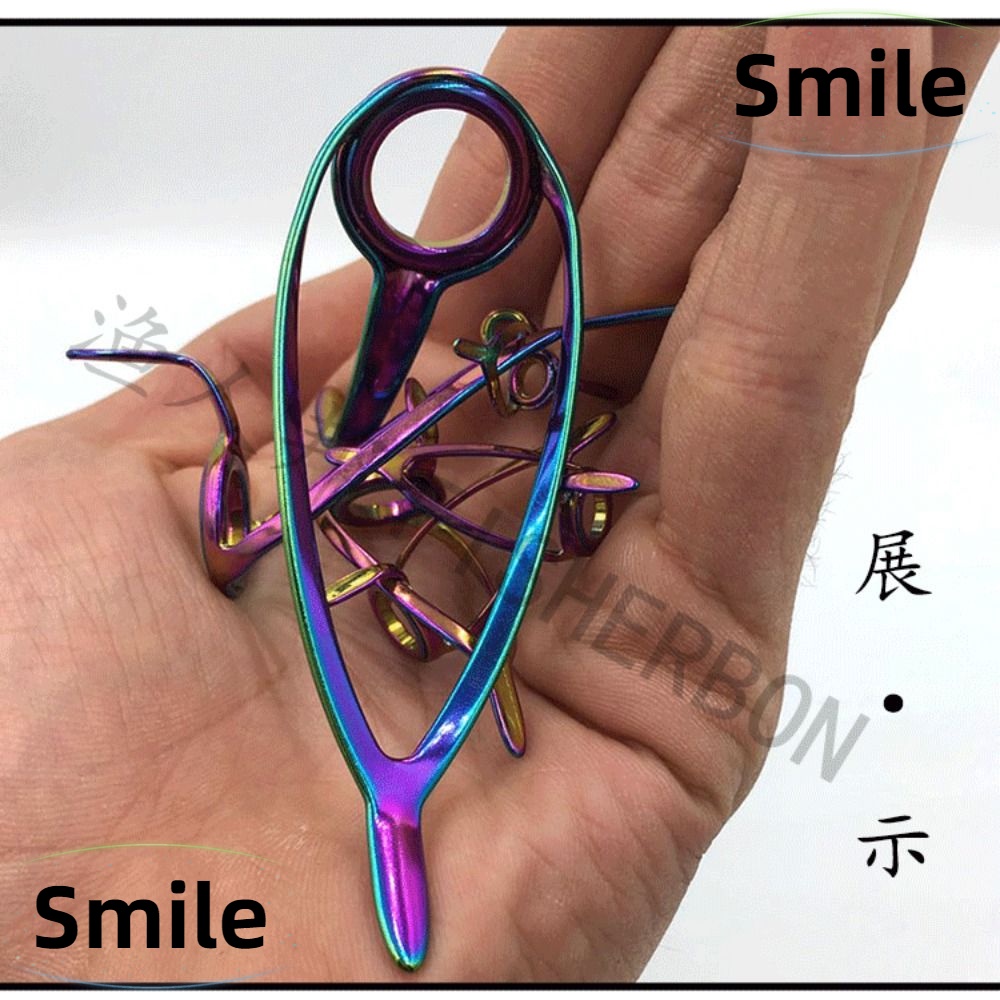 SMILE Vòng Dẫn Hướng Dây Câu Cá Hình Chữ O Bằng Thép Không Gỉ