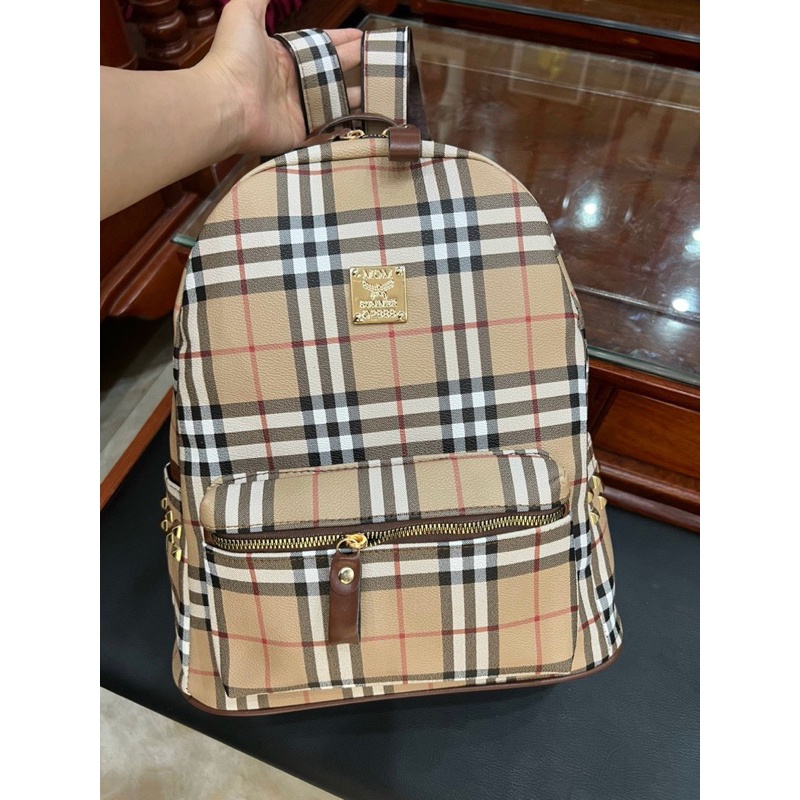 Balo nữ nam đi học đi chơi BBR da PU cao cấp size 40 Balo đeo siêu sang chảnh