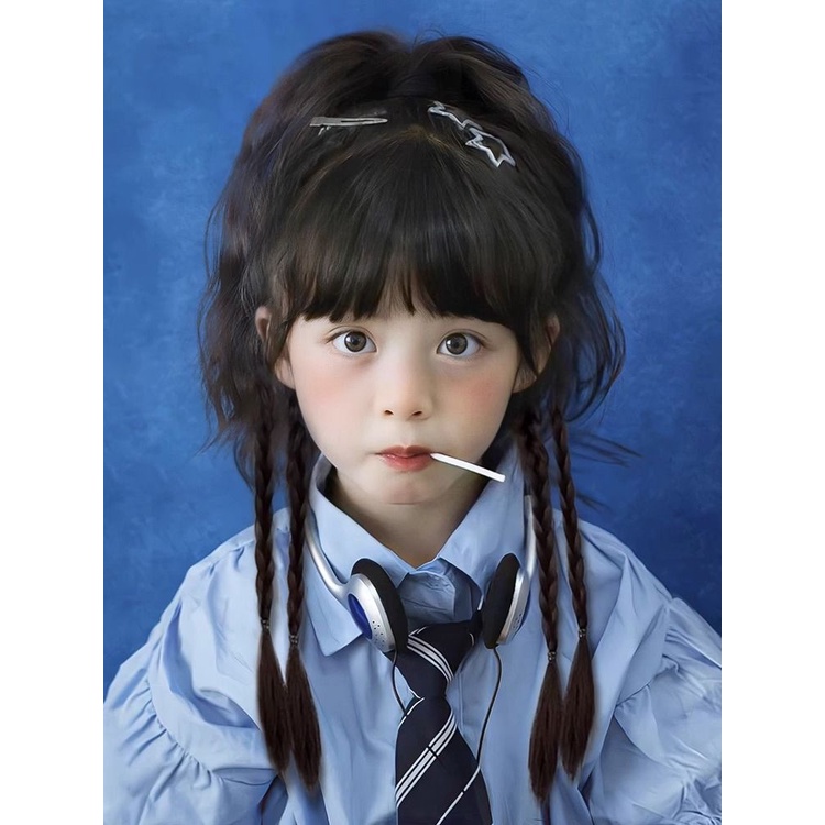 Tóc Giả Dài Xoăn Lọn To Dễ Thương Cho Bé Gái