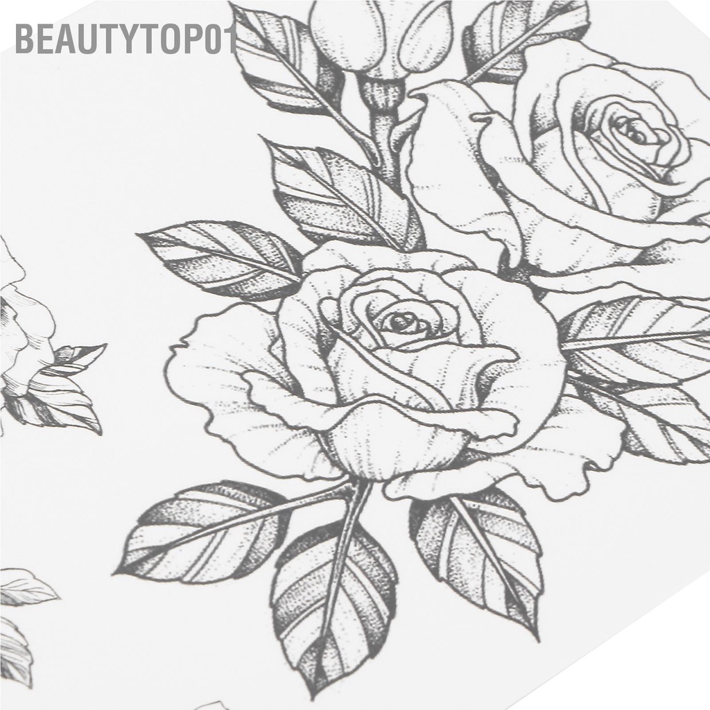 BeautyTop01 Tạm thời Miếng Dán Hình Xăm Cánh Tay Ngực Lưng Chân Chống Nước Nữ Hoa