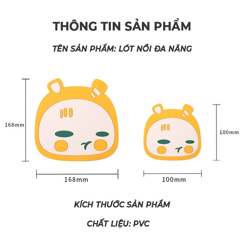 Miếng lót ly lót cốc lót nồi silicon chống trơn trượt hình trái cây dễ thương FESSON HOME