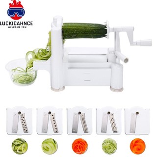 5-Blade Slicer Vegetable Spiral Cutter Fruit Chopper Spiralizer Kitchen Tools  lucki