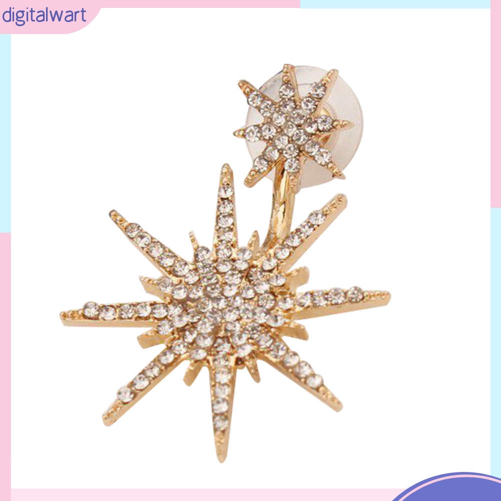 1 Bông Tai Hình Hoa Tuyết Đính Đá Toàn Diện Dành Cho Nữ