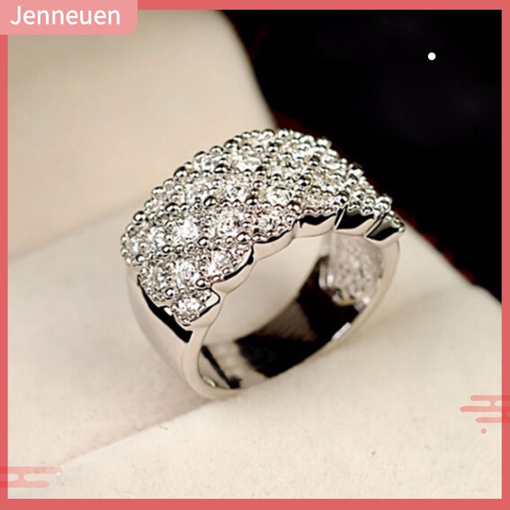 Nhẫn Đính Hôn Dát Đá Sang Trọng Cho Nữ