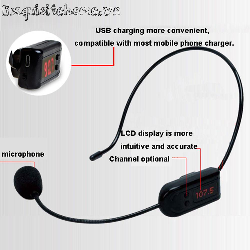 Tai Nghe Kèm Mic Không Dây Dùng Cho Loa / Đài FM